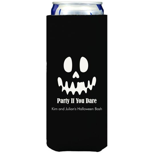 Ghost Face Collapsible Slim Koozies